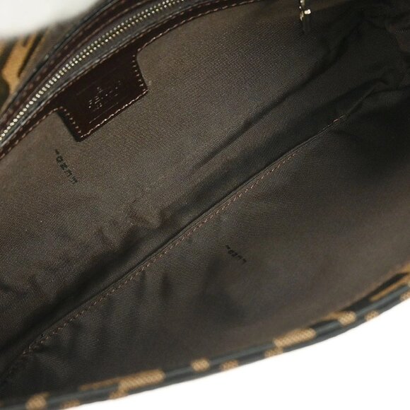 Fendi Brown Canvas Zucca Baguette Handbag 2119.26524.008 145610 - Picture 6 of 10